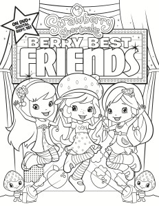 Strawberry Shortcake: Berry Best Friends Coloring Page