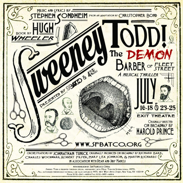 Sweeney Todd The Demon Barber of Fleet Street in SF July 16-25 @BAT_Co #SupporTheArts #SFBatco