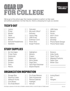 College Checklist